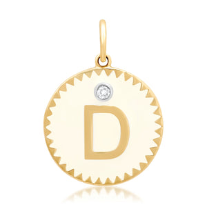 Enamel Initial Charm