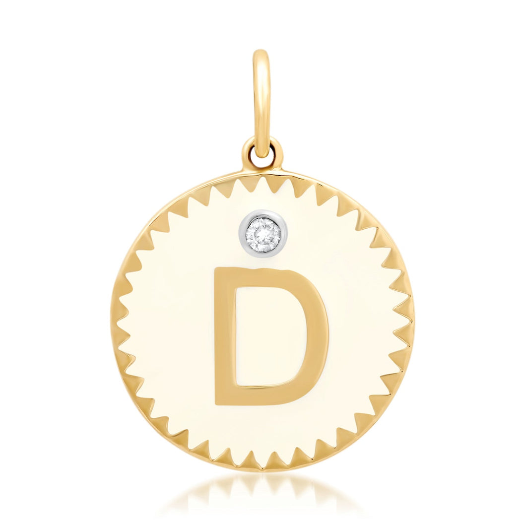 Enamel Initial Charm