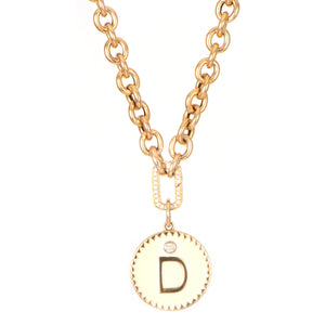 Enamel Initial Charm