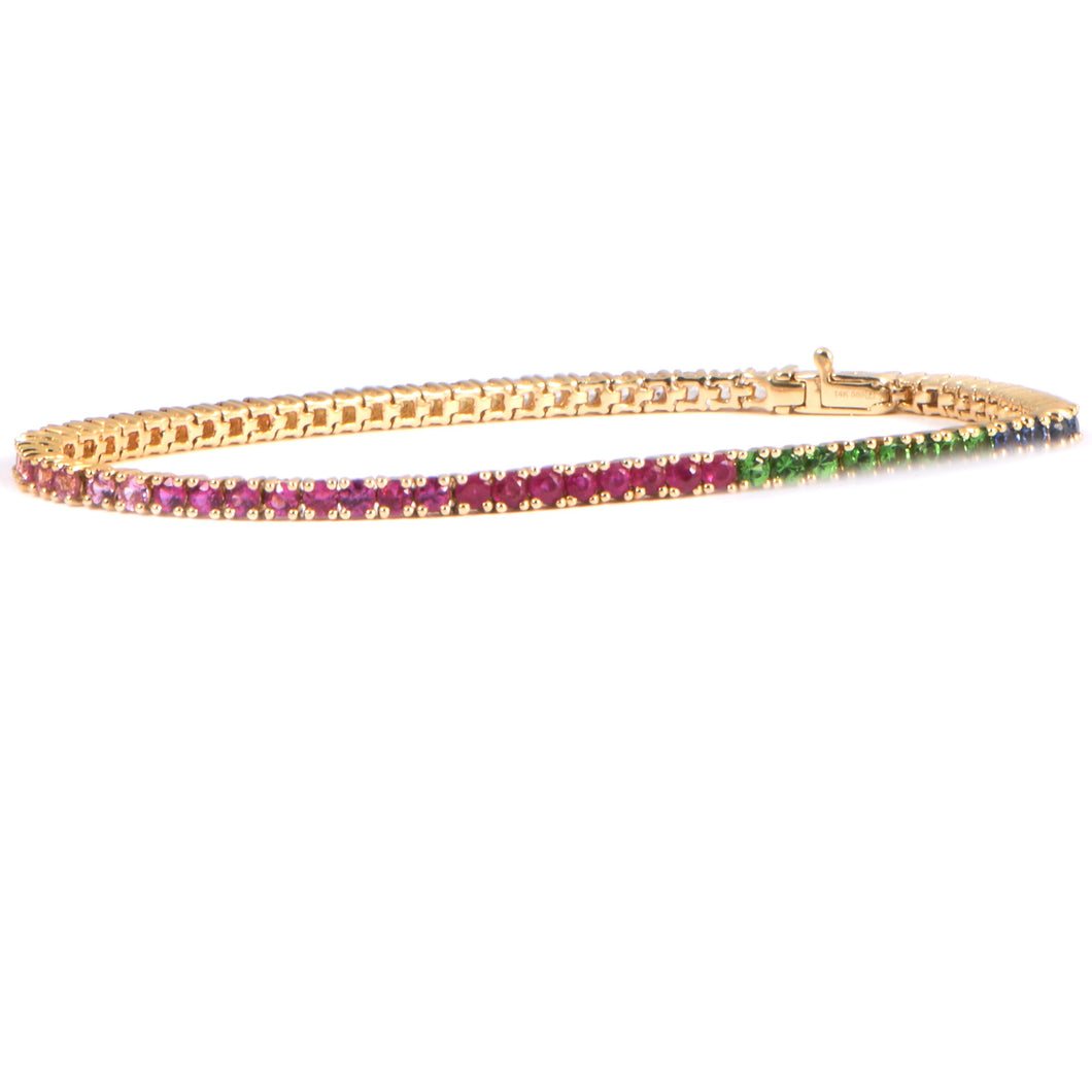 Rainbow Tennis Bracelet