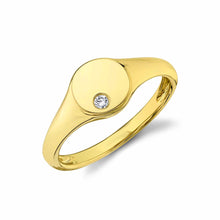 Load image into Gallery viewer, Diamond Signet Ring