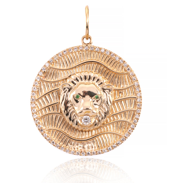 Lion Disk Charm