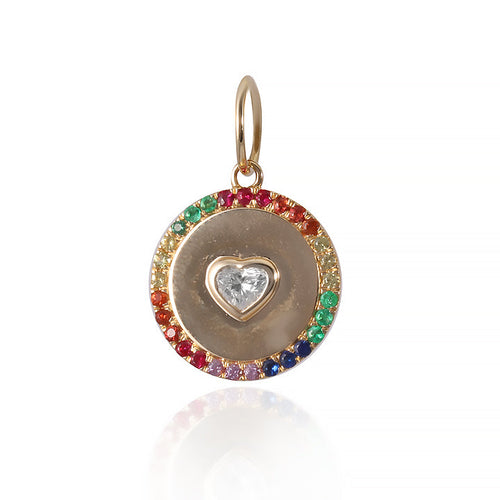 Rainbow Heart Charm