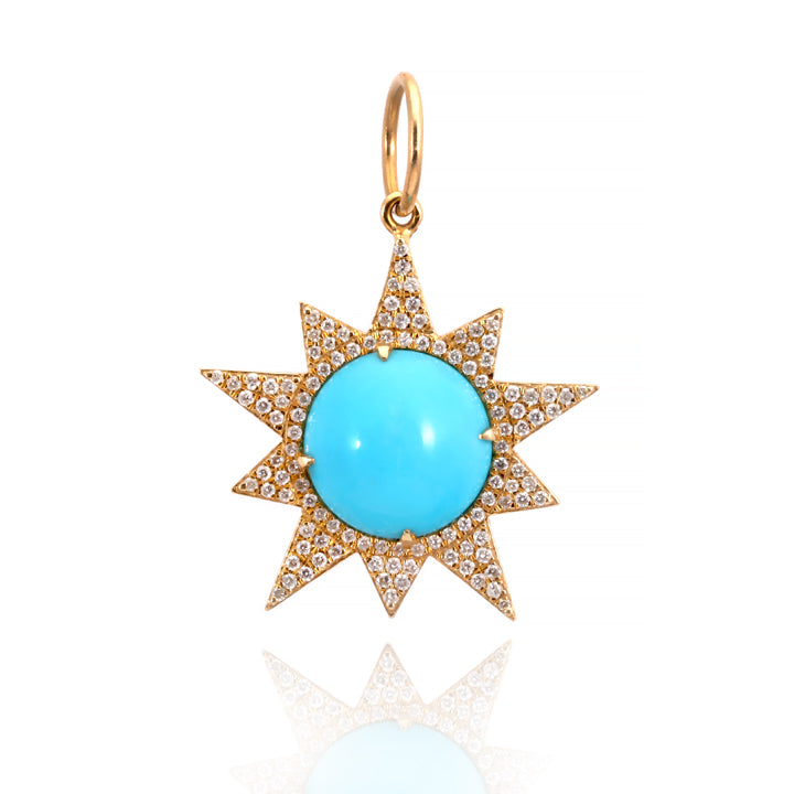 Turquoise Sunburst Charm