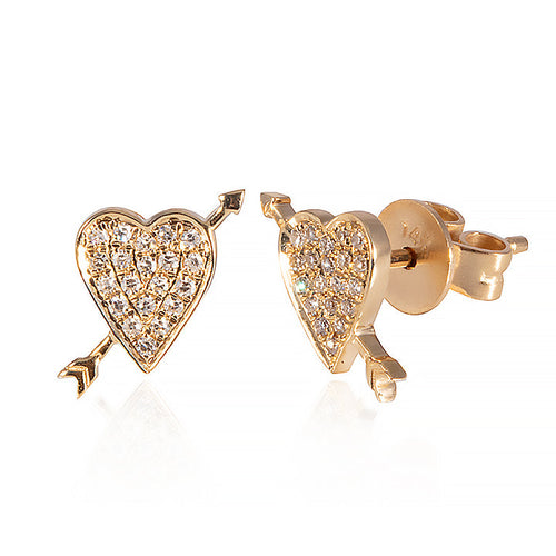 Heart Arrow Studs