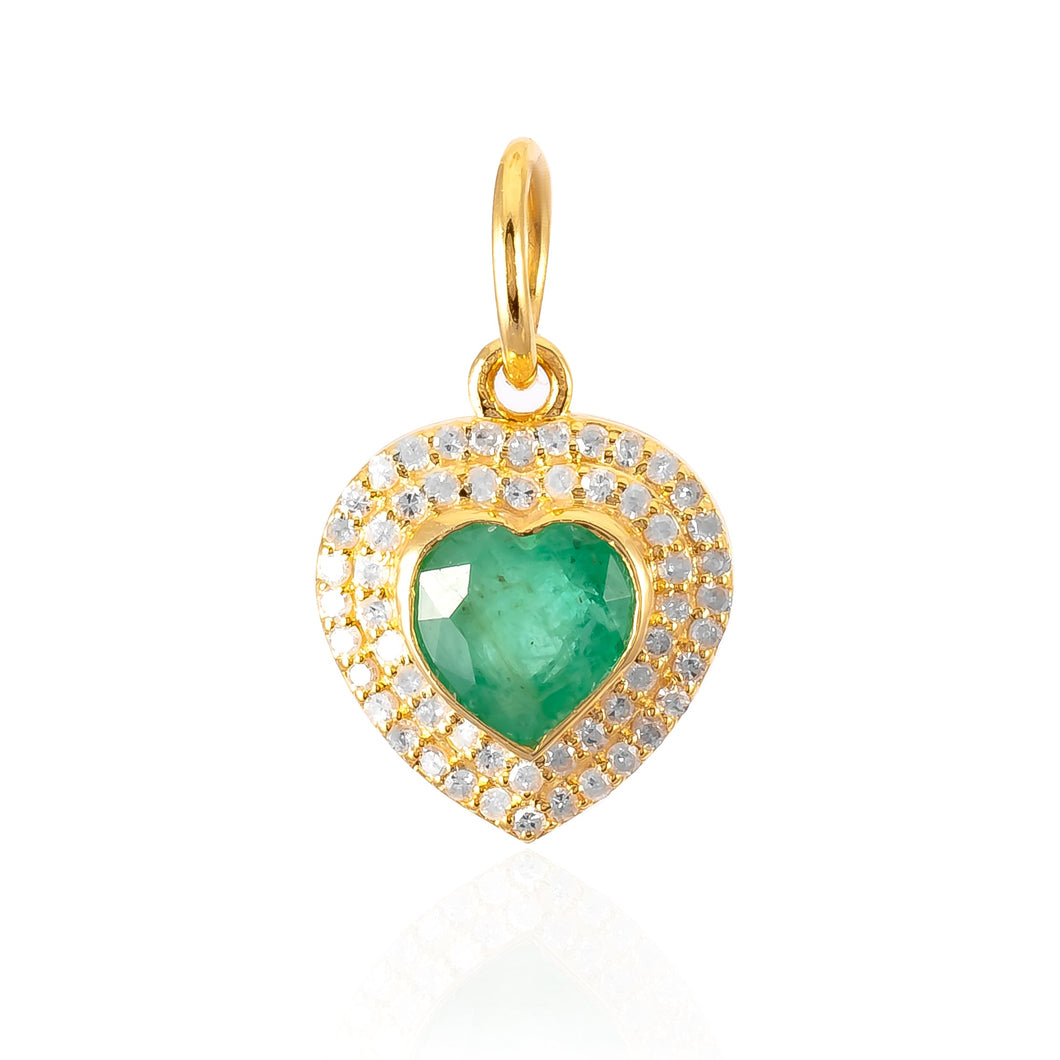 Emerald Heart Charm