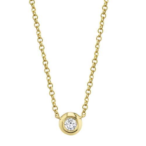 Diamond Bezel Necklace