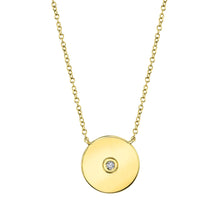 Load image into Gallery viewer, Diamond Disk Necklace