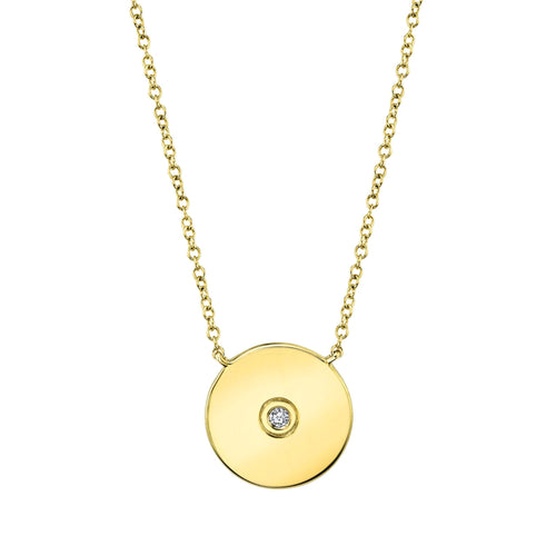 Diamond Disk Necklace